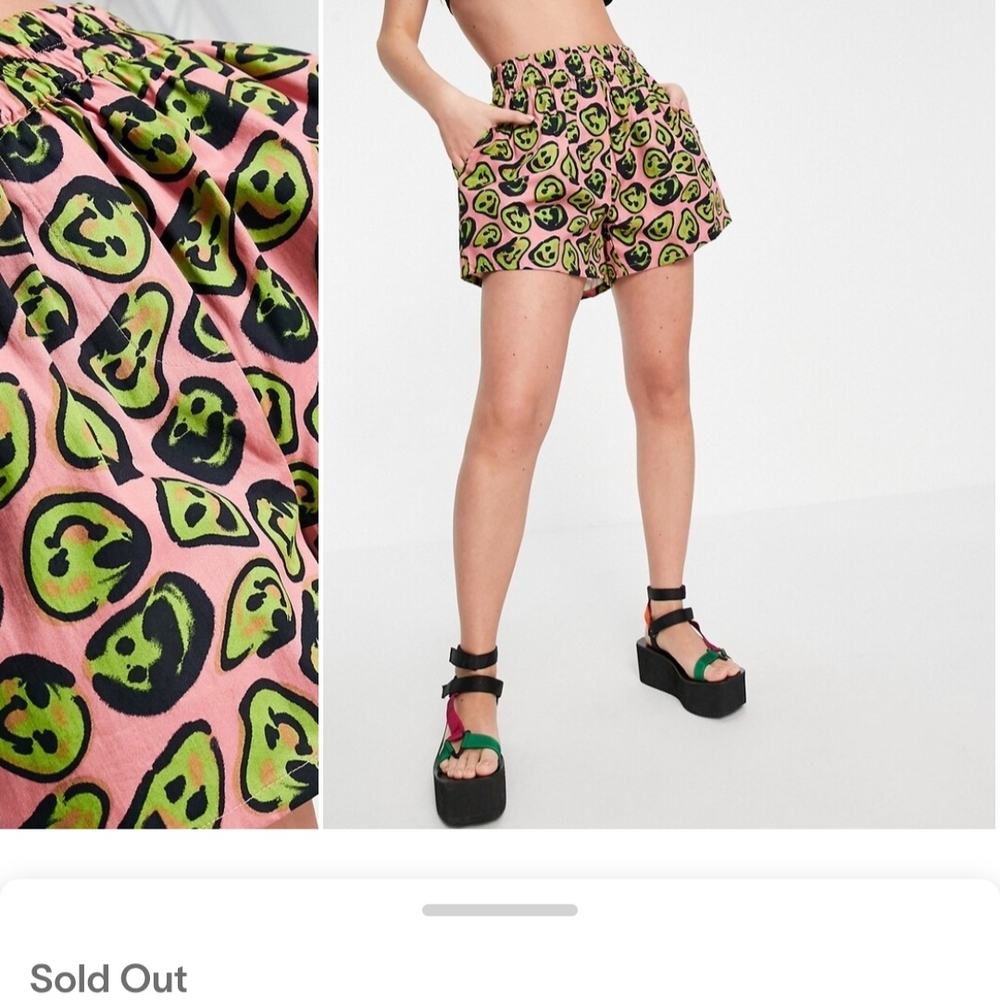 High Waist Smiley BoxyShorts